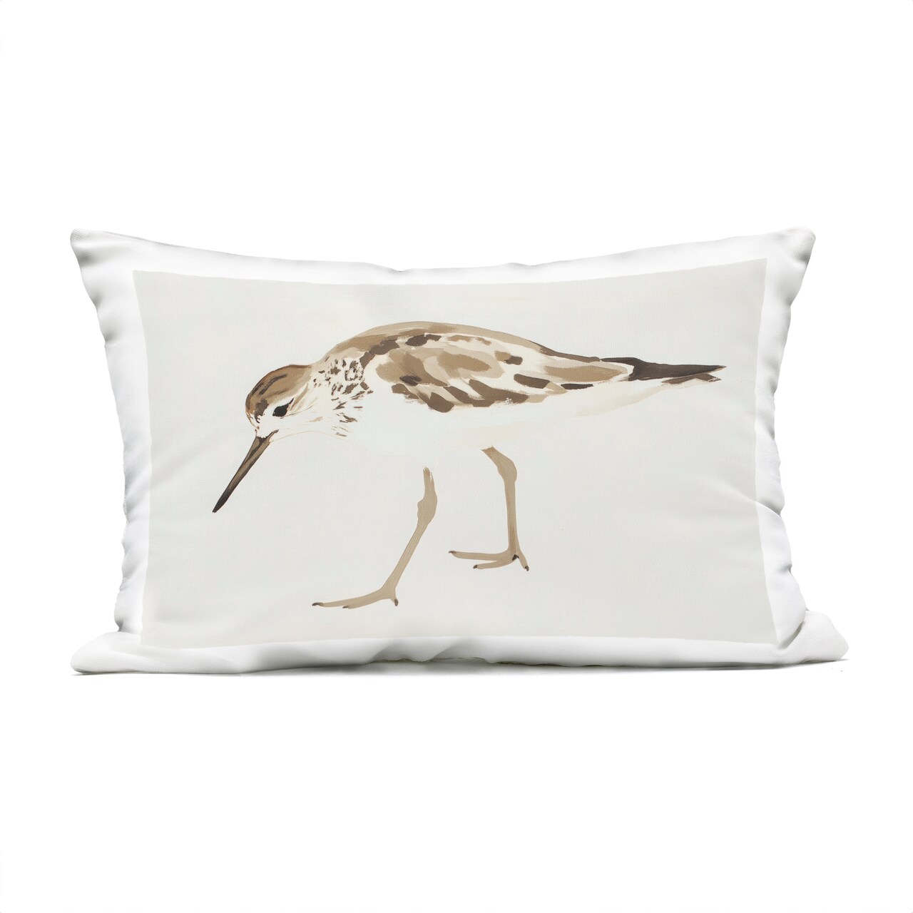Stupell Industries Sandpiper Shore Bird Minimalist Outdoor Printed Pillow design by Sisi and Seb, 14 x 7 x 20